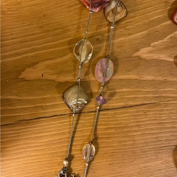 Lia Sophia Multi-Color Multi-Shape Shells & Stones Gold Tone Chain - Picture 9 of 9